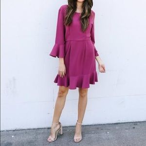VICI Gallery Ruffle Dress Mauve